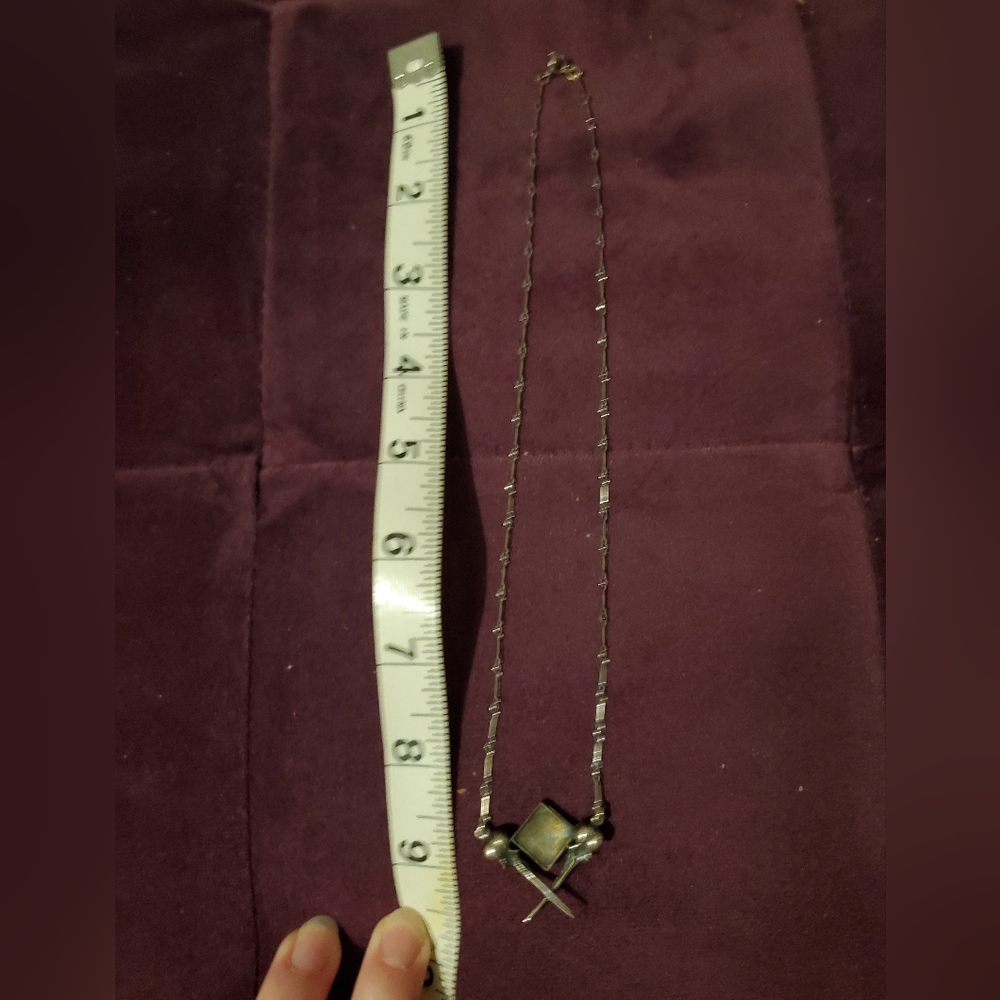 The afterlife tomb hummingbird skulls and labradorite necklace bloodmilk - Picture 3 of 4